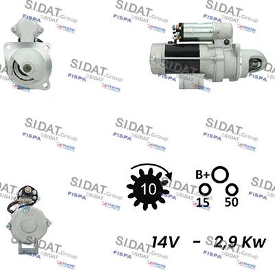 Sidat S12DR0749A2 - Motorino d'avviamento autozon.pro