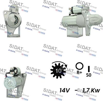 Sidat S12DR0754A2 - Motorino d'avviamento autozon.pro