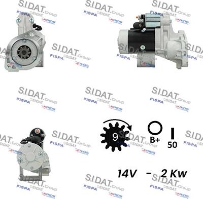 Sidat S12HT0568A2 - Motorino d'avviamento autozon.pro