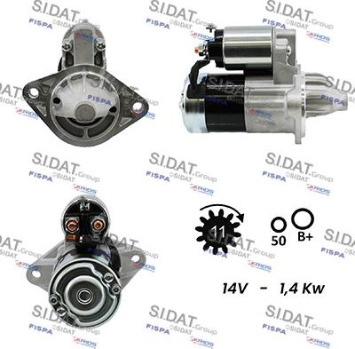 Sidat S12HT0531A2 - Motorino d'avviamento autozon.pro