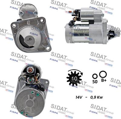 Sidat S12HT0009 - Motorino d'avviamento autozon.pro