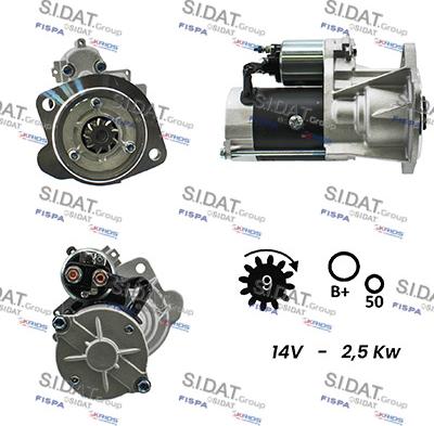 Sidat S12HT0190A2 - Motorino d'avviamento autozon.pro