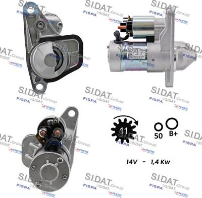 Sidat S12HT0852 - Motorino d'avviamento autozon.pro