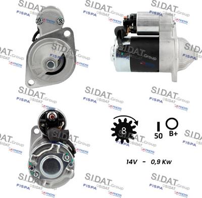 Sidat S12HT0819A2 - Motorino d'avviamento autozon.pro