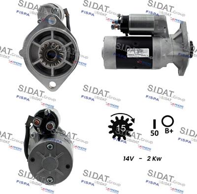 Sidat S12HT0815A2 - Motorino d'avviamento autozon.pro