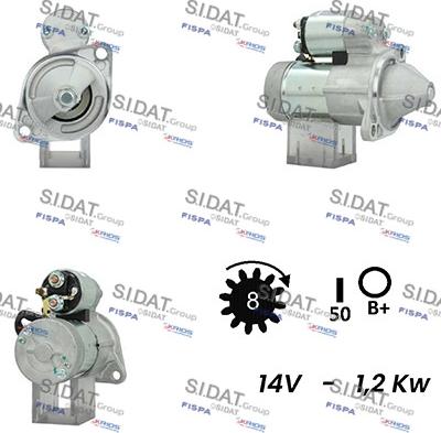 Sidat S12HT0399A2 - Motorino d'avviamento autozon.pro