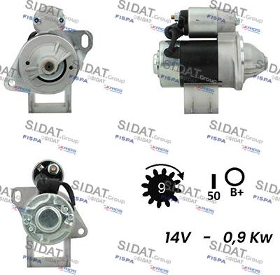 Sidat S12HT0397A2 - Motorino d'avviamento autozon.pro