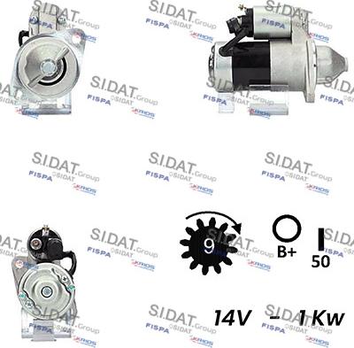 Sidat S12HT0319A2 - Motorino d'avviamento autozon.pro