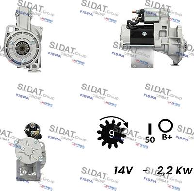 Sidat S12HT0311A2 - Motorino d'avviamento autozon.pro