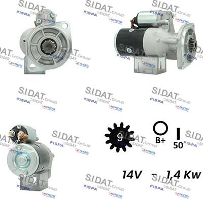 Sidat S12HT0324A2 - Motorino d'avviamento autozon.pro