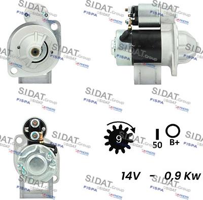 Sidat S12HT0200A2 - Motorino d'avviamento autozon.pro