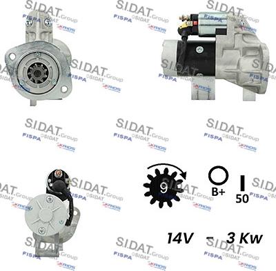 Sidat S12HT0216A2 - Motorino d'avviamento autozon.pro