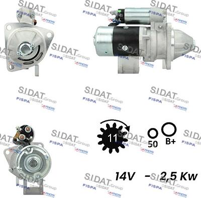 Sidat S12HT0765A2 - Motorino d'avviamento autozon.pro