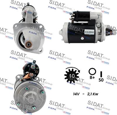 Sidat S12LU0860A2 - Motorino d'avviamento autozon.pro