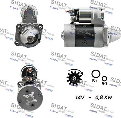 Sidat S12MA0055A2 - Motorino d'avviamento autozon.pro