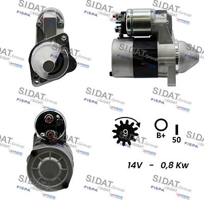 Sidat S12MA0050A2 - Motorino d'avviamento autozon.pro