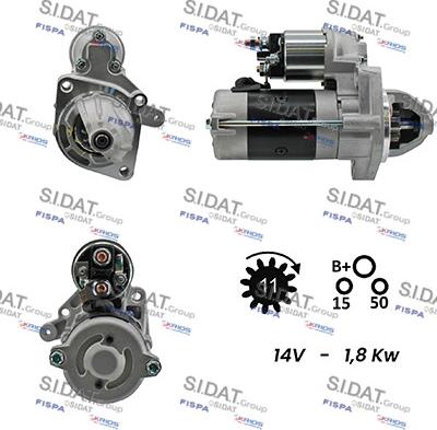 Sidat S12MA0112A2 - Motorino d'avviamento autozon.pro