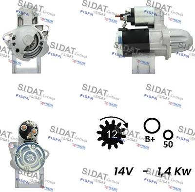 Sidat S12MH0401A2 - Motorino d'avviamento autozon.pro