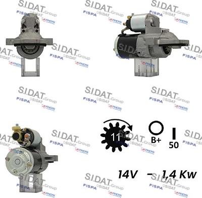 Sidat S12MH0544A2 - Motorino d'avviamento autozon.pro