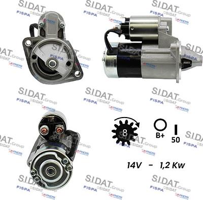 Sidat S12MH0550A2 - Motorino d'avviamento autozon.pro