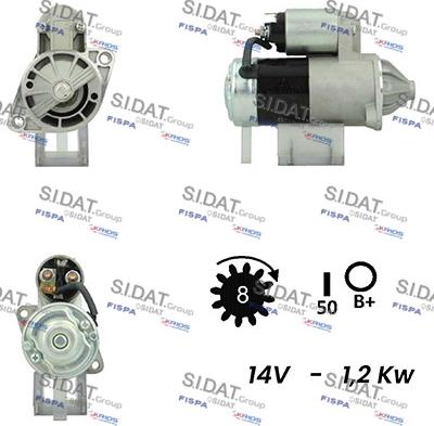 Sidat S12MH0551A2 - Motorino d'avviamento autozon.pro