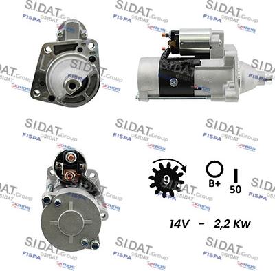 Sidat S12MH0503A2 - Motorino d'avviamento autozon.pro