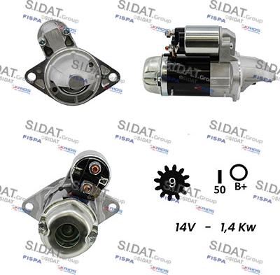 Sidat S12MH0580 - Motorino d'avviamento autozon.pro