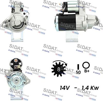 Sidat S12MH0581A2 - Motorino d'avviamento autozon.pro