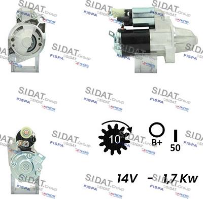 Sidat S12MH0525A2 - Motorino d'avviamento autozon.pro