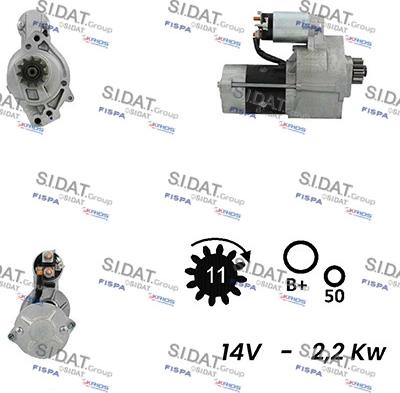 Sidat S12MH0576A2 - Motorino d'avviamento autozon.pro