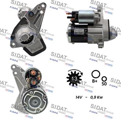 Sidat S12MH0689 - Motorino d'avviamento autozon.pro