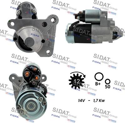 Sidat S12MH0053 - Motorino d'avviamento autozon.pro