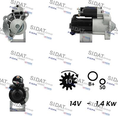 Sidat S12MH0005A2 - Motorino d'avviamento autozon.pro