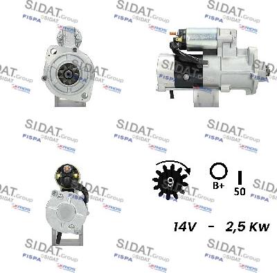 Sidat S12MH0195A2 - Motorino d'avviamento autozon.pro