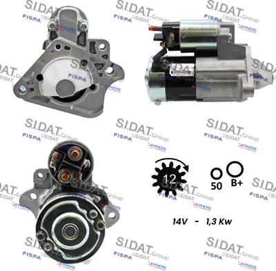 Sidat S12MH0854 - Motorino d'avviamento autozon.pro