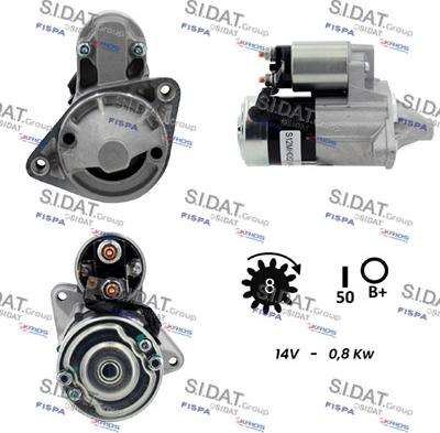 Sidat S12MH0824A2 - Motorino d'avviamento autozon.pro