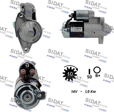 Sidat S12MH0872A2 - Motorino d'avviamento autozon.pro