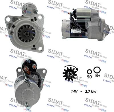 Sidat S12MH0877A2 - Motorino d'avviamento autozon.pro