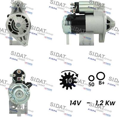 Sidat S12MH0393A2 - Motorino d'avviamento autozon.pro