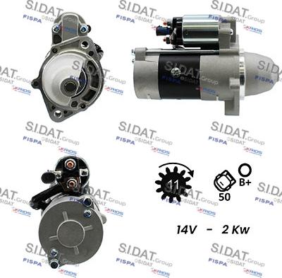 Sidat S12MH0308A2 - Motorino d'avviamento autozon.pro