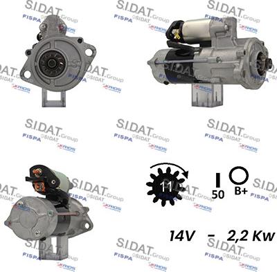 Sidat S12MH0313A2 - Motorino d'avviamento autozon.pro