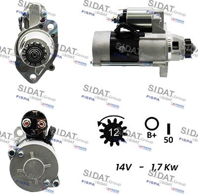 Sidat S12MH0333A2 - Motorino d'avviamento autozon.pro