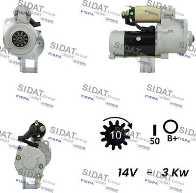 Sidat S12MH0326A2 - Motorino d'avviamento autozon.pro