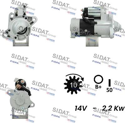 Sidat S12MH0322A2 - Motorino d'avviamento autozon.pro