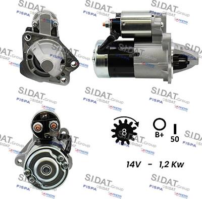 Sidat S12MH0208A2 - Motorino d'avviamento autozon.pro