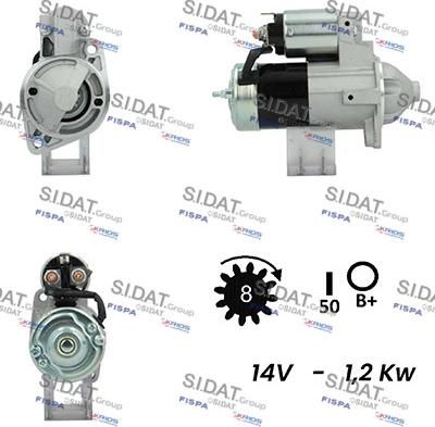 Sidat S12MH0210A2 - Motorino d'avviamento autozon.pro