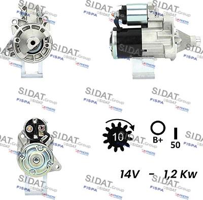 Sidat S12MH0746A2 - Motorino d'avviamento autozon.pro