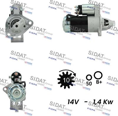 Sidat S12MH0751A2 - Motorino d'avviamento autozon.pro