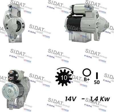 Sidat S12MH0753A2 - Motorino d'avviamento autozon.pro