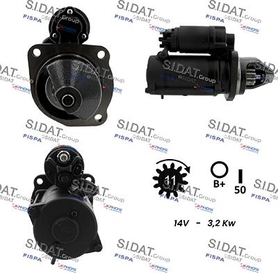 Sidat S12ML0972 - Motorino d'avviamento autozon.pro